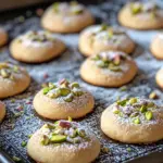 Homemade Pistachio Rose Turkish-Delight Cookies photo