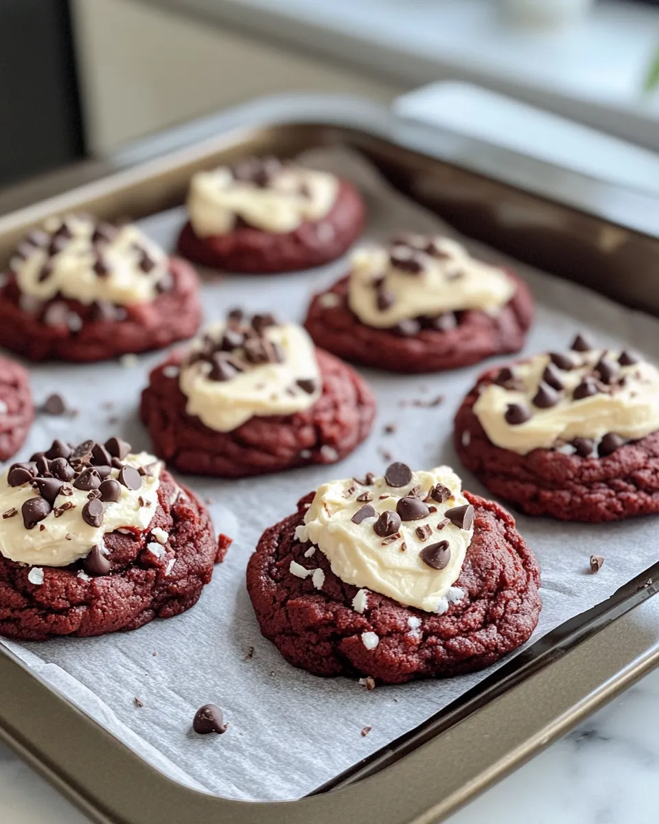 Homemade Red Velvet Cream-Cheese Stuffed Cookies recipe photo