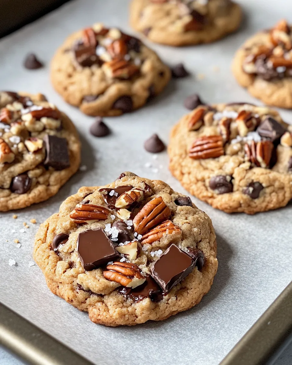 Easy Salted Caramel Turtle Pecan Cookies recipe photo