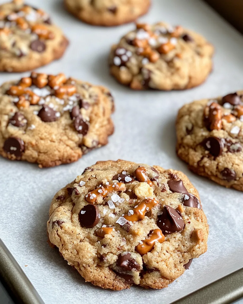 Easy Salted Pretzel Caramel Crunch Cookies dish photo