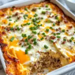 Homemade Sausage Egg And Cream Cheese Hashbrown Casserole recipe photo