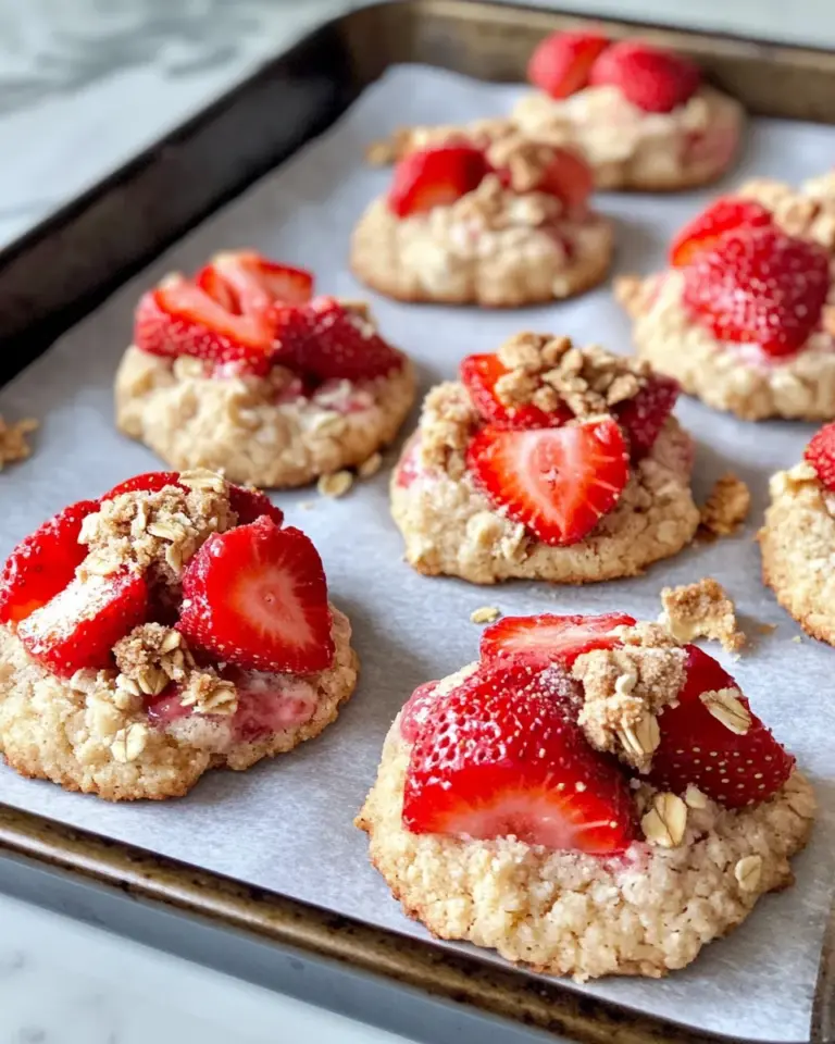 Homemade Strawberry Shortcake Crumble Cookies photo
