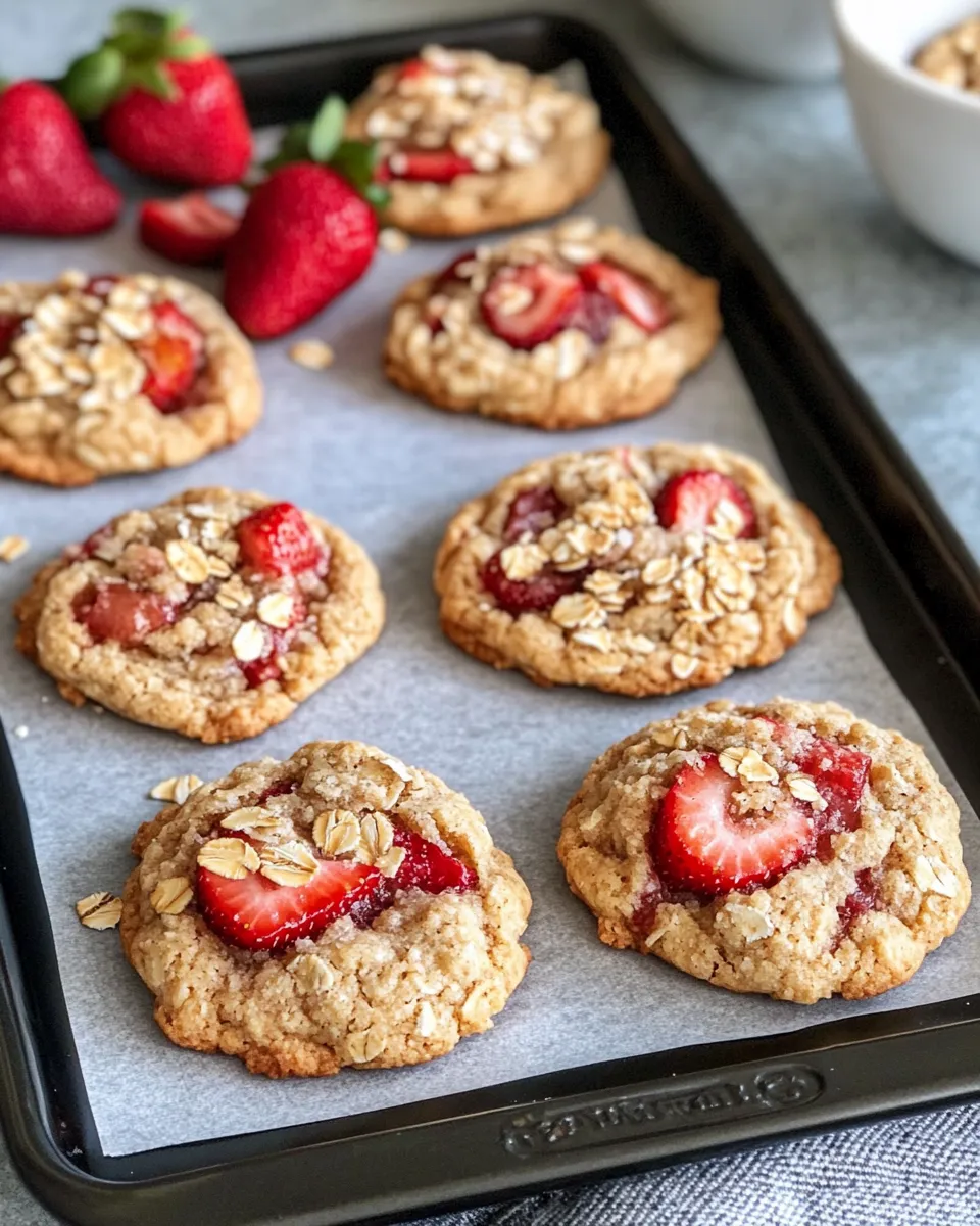 Classic Strawberry Shortcake Crumble Cookies image