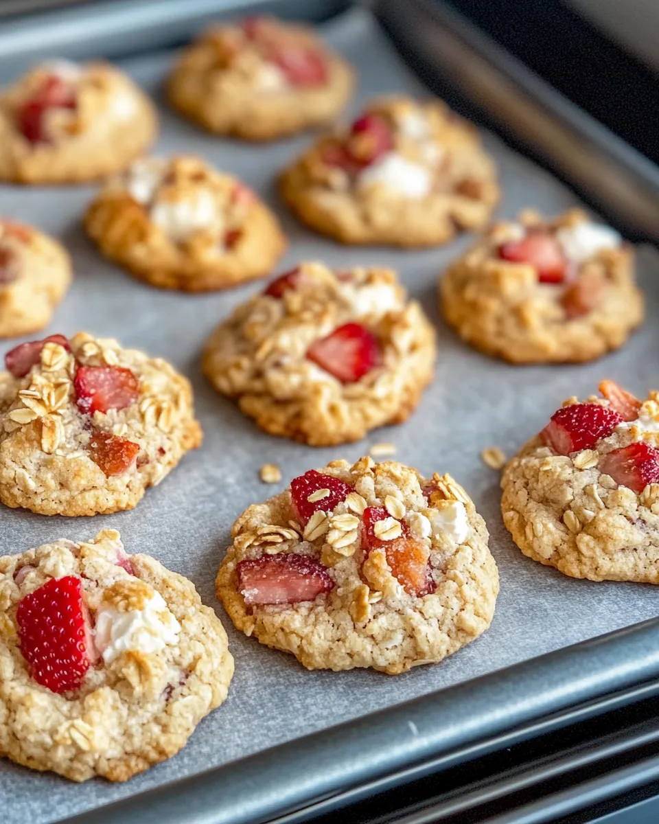 Easy Strawberry Shortcake Crumble Cookies recipe photo