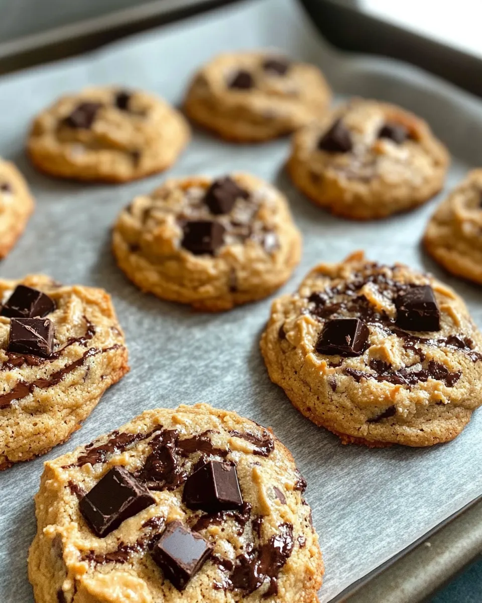 Easy Tahini Swirl Chocolate Chunk Cookies food shot