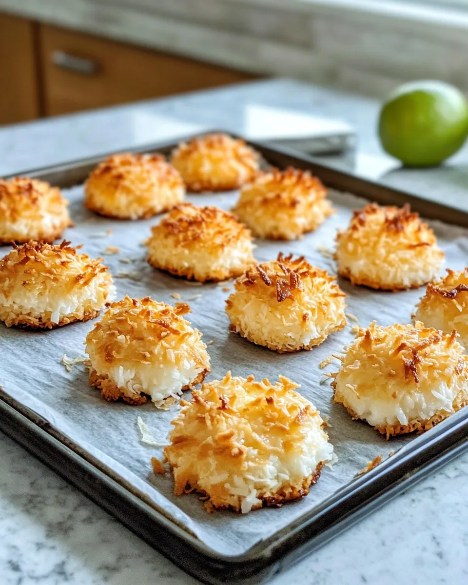 Classic Toasted Coconut Lime Macaroon Cookies dish photo