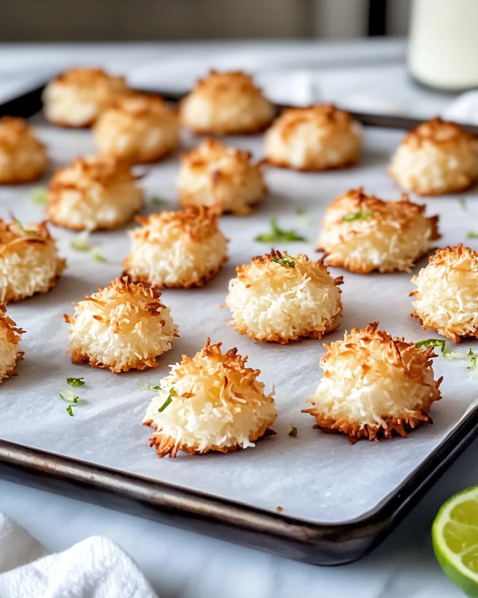Delicious Toasted Coconut Lime Macaroon Cookies picture