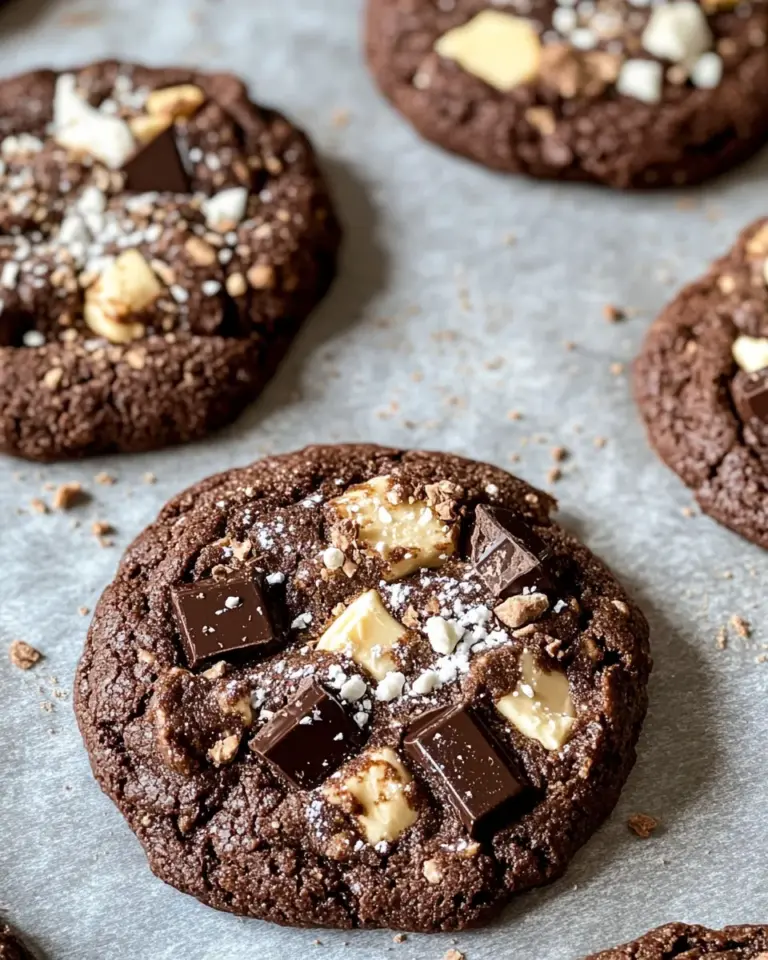 Homemade Triple Chocolate Midnight Chunk Cookies photo