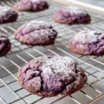 Homemade Ube Purple Crinkle Fudge Cookies photo