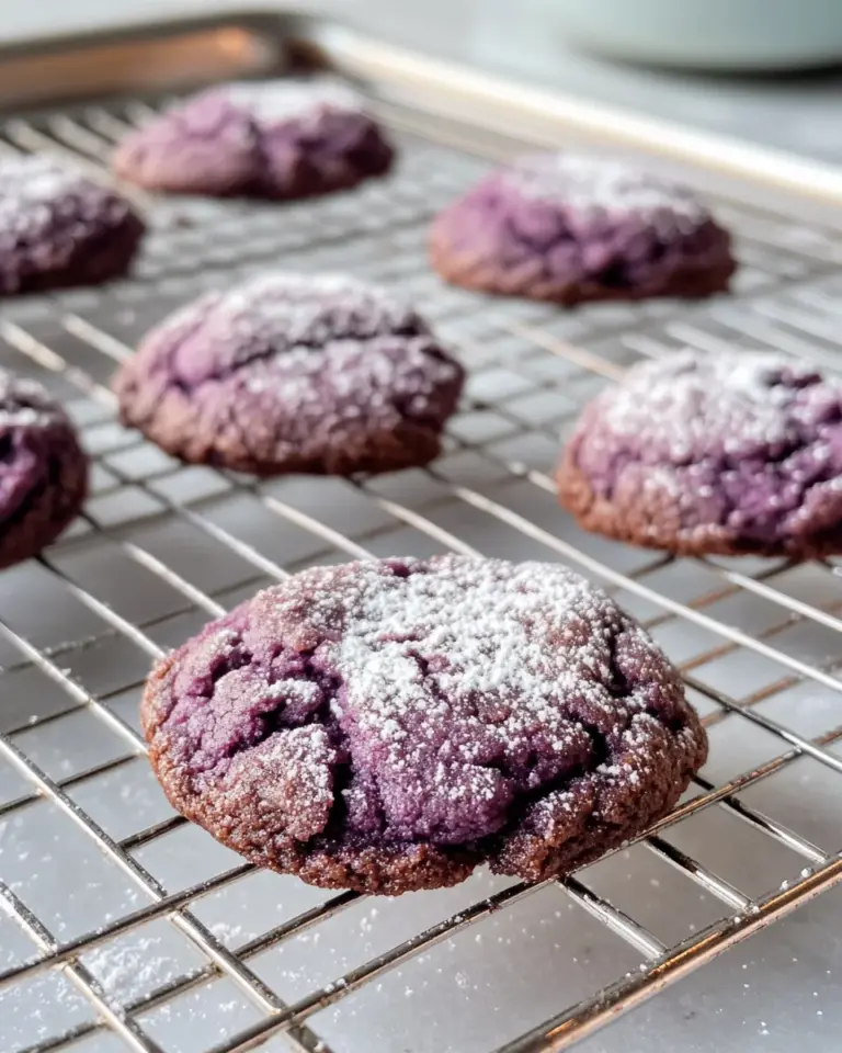 Homemade Ube Purple Crinkle Fudge Cookies photo