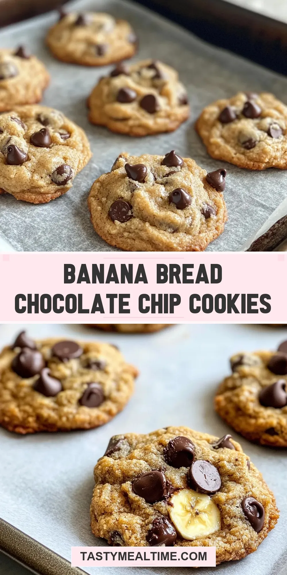 Delicious Banana Bread Chocolate Chip Cookies