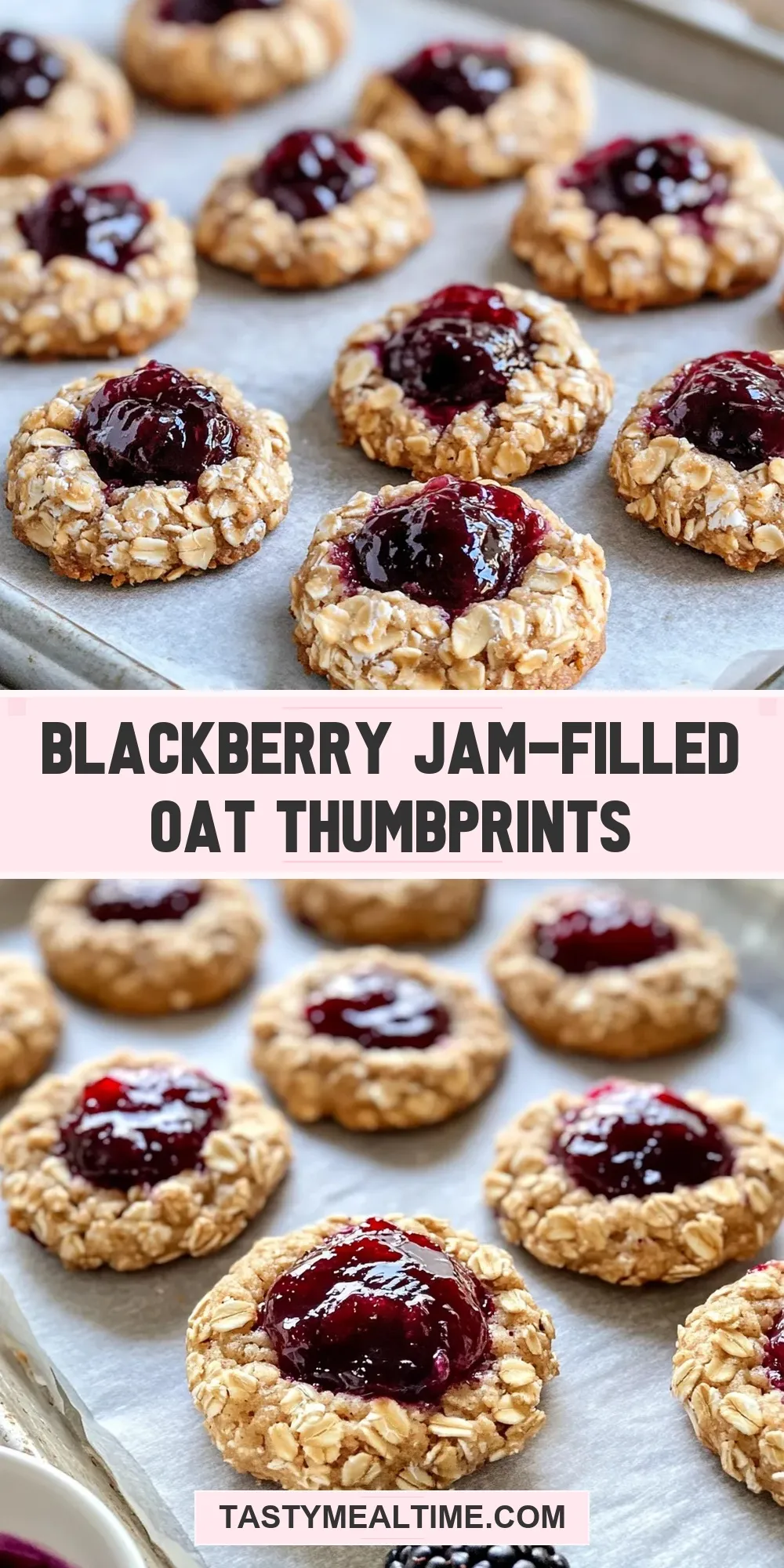 Blackberry Jam-Filled Oat Thumbprints Recipe