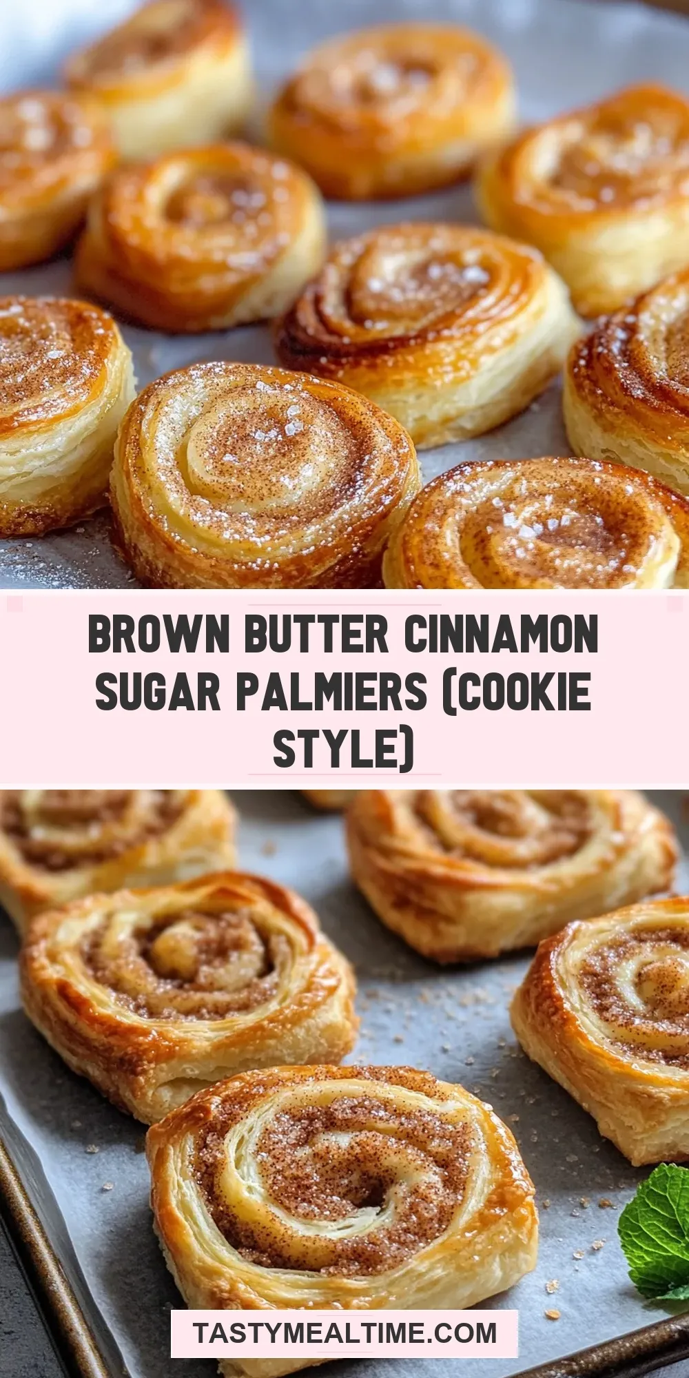 Brown Butter Cinnamon Sugar Palmiers (Cookie Style) (Homemade & Delicious)