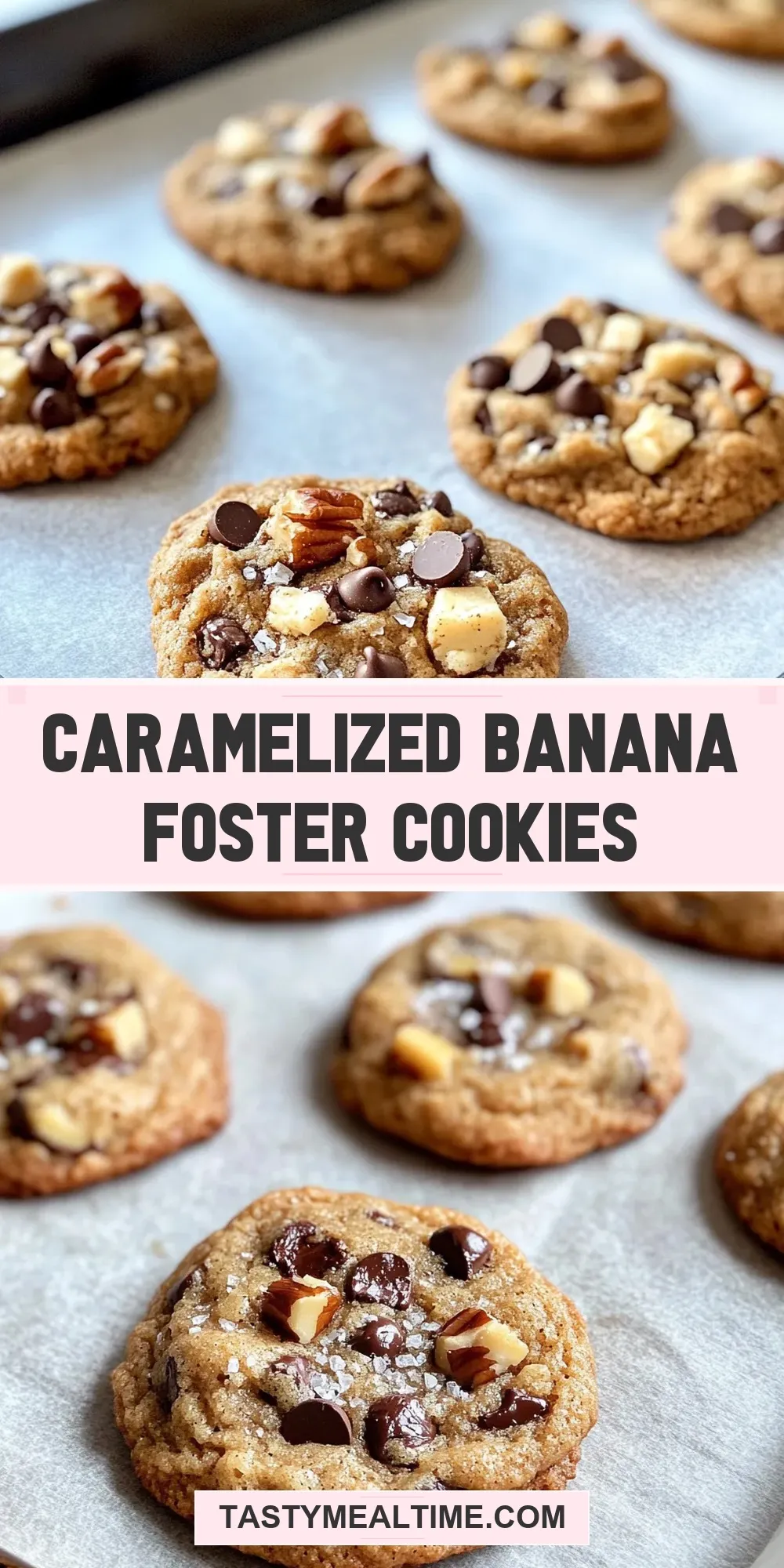 The Best Caramelized Banana Foster Cookies Ever