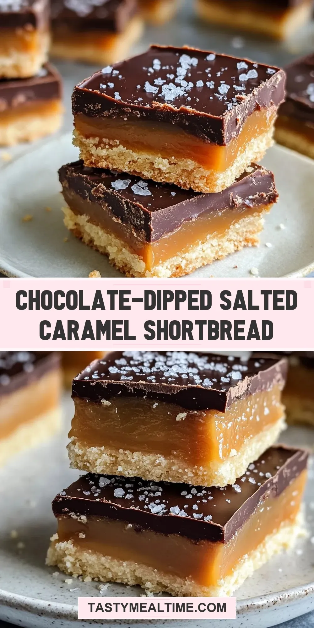 Flavorful Chocolate-Dipped Salted Caramel Shortbread
