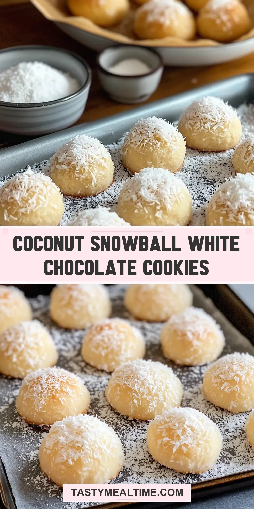 How To Make Homemade Coconut Snowball White Chocolate Cookies