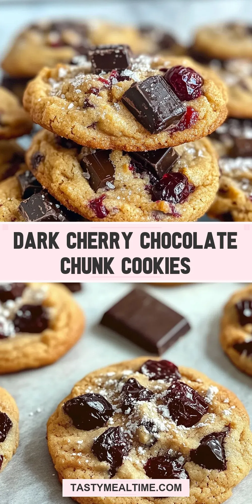 Dark Cherry Chocolate Chunk Cookies Recipe