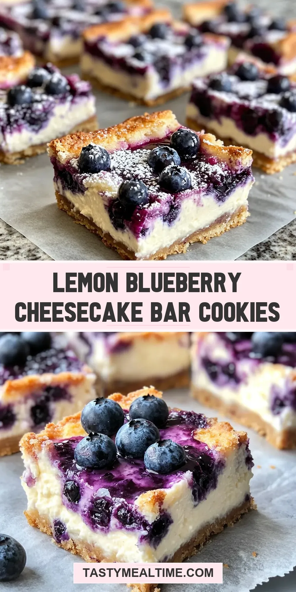 Lemon Blueberry Cheesecake Bar Cookies (Tasty & Delicious)