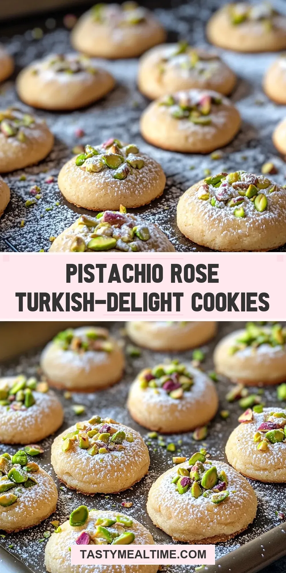 Pistachio Rose Turkish-Delight Cookies Recipe