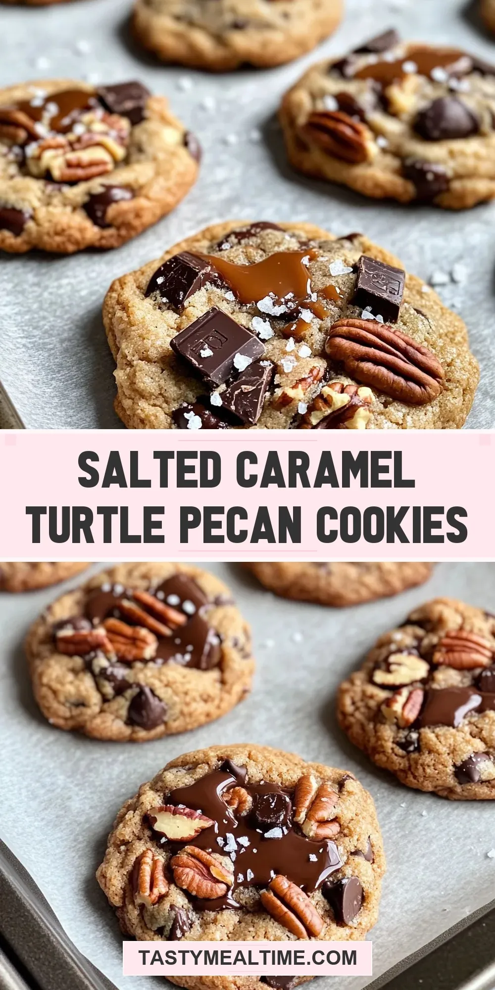 How To Make Healthy Salted Caramel Turtle Pecan Cookies