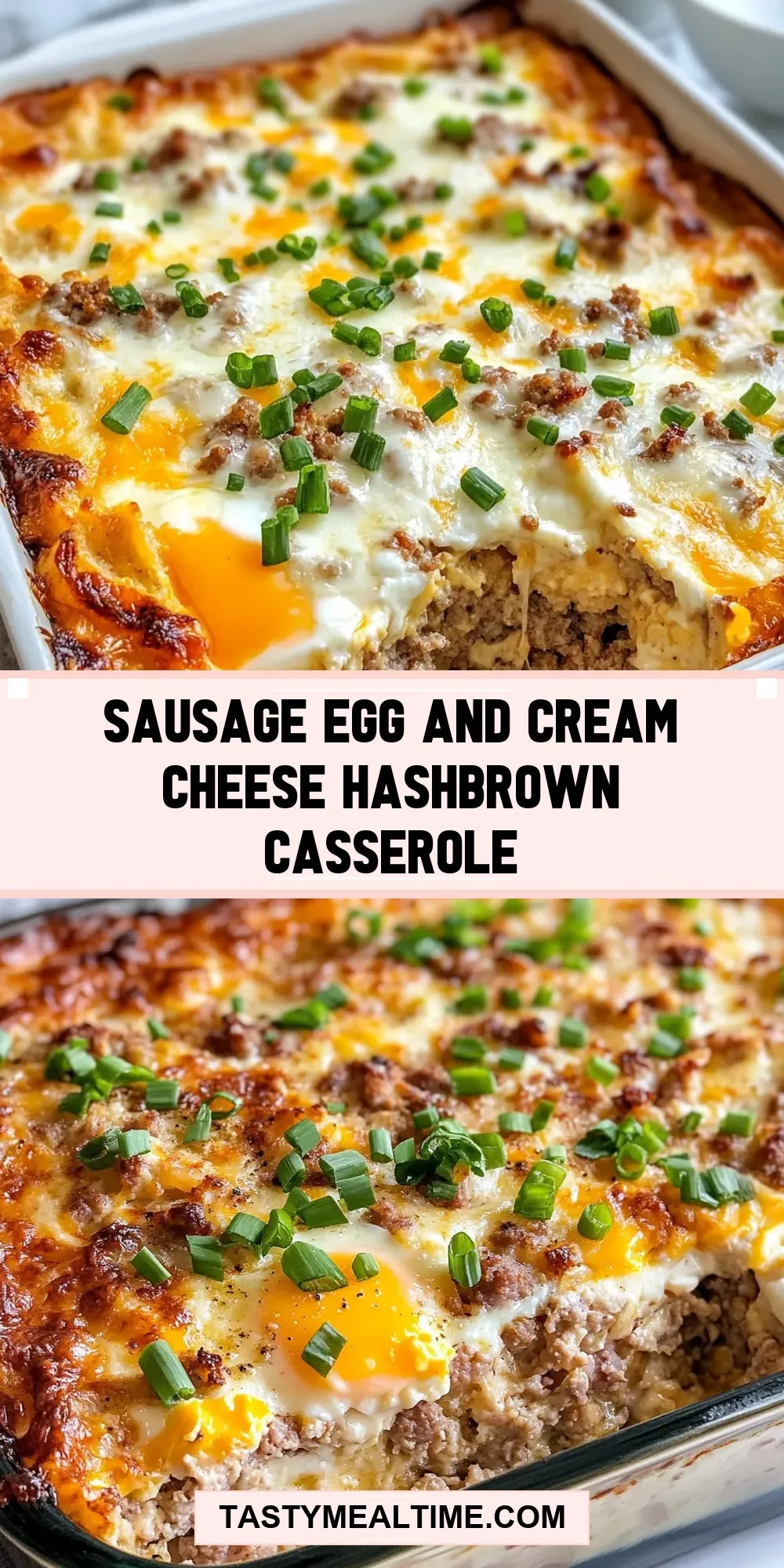 Easy Sausage Egg And Cream Cheese Hashbrown Casserole Recipe