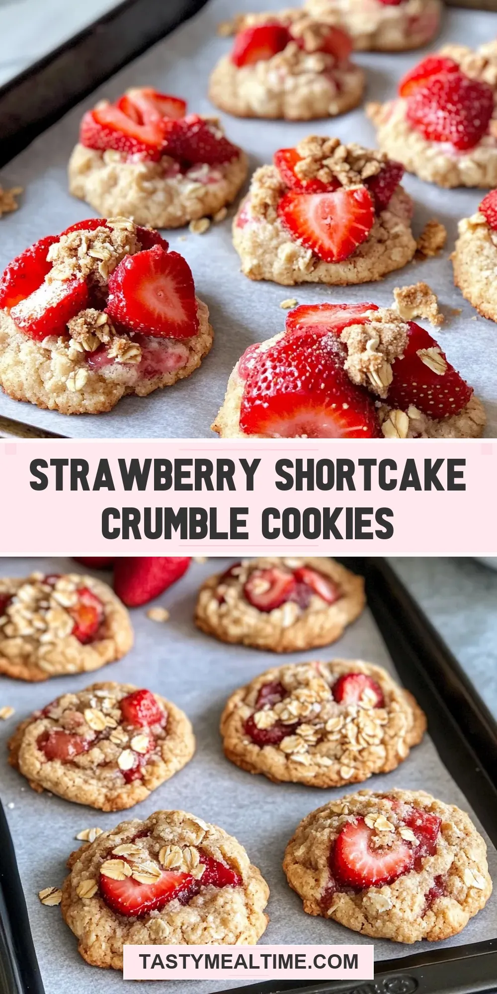 Strawberry Shortcake Crumble Cookies (Homemade & Delicious)