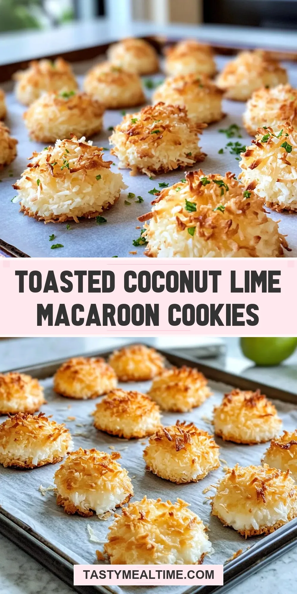 Healthy Toasted Coconut Lime Macaroon Cookies