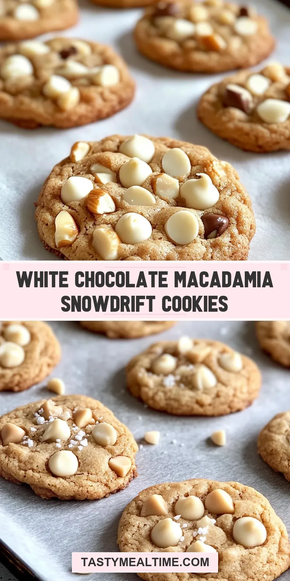 Easy White Chocolate Macadamia Snowdrift Cookies Recipe