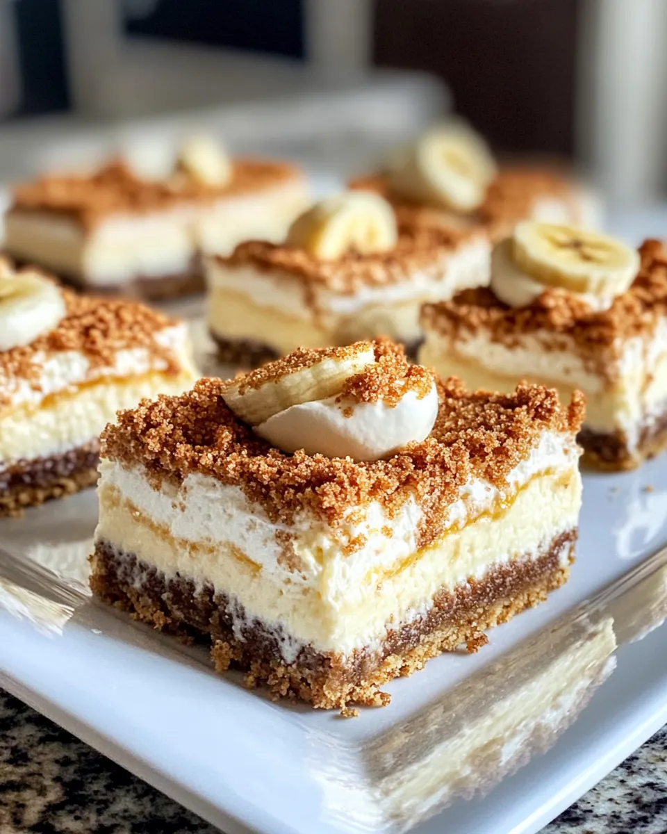 Easy Banana Pudding Cheesecake Bars recipe image