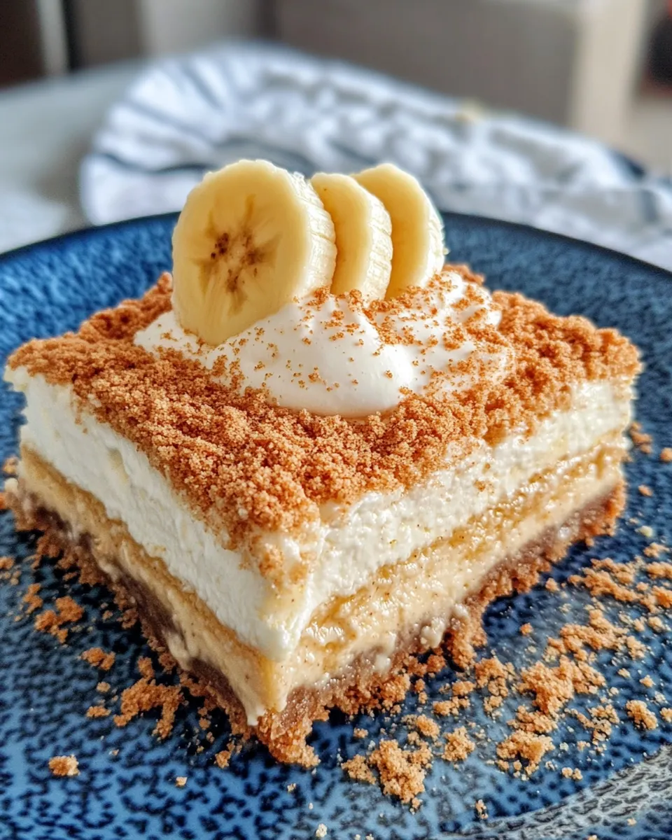 Delicious Banana Pudding Cheesecake Bars dish photo