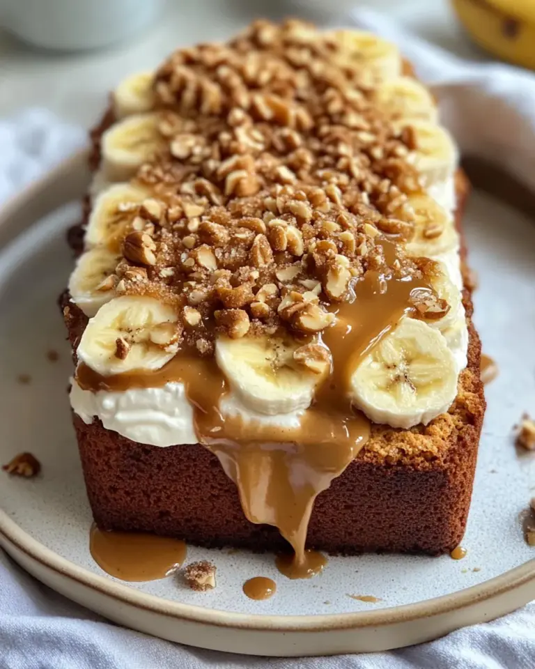 Homemade Biscoff Banana Cheesecake Loaf photo