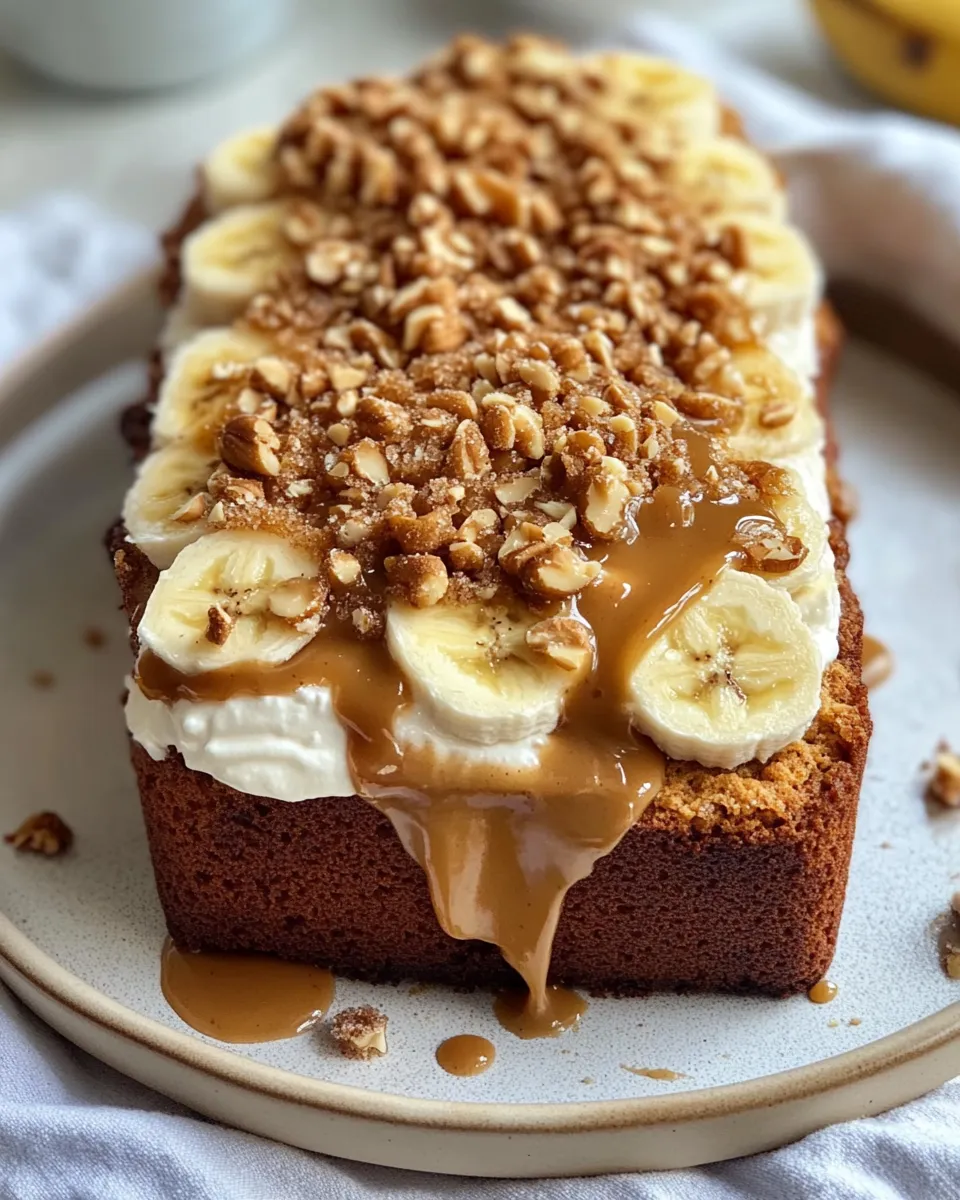 Homemade Biscoff Banana Cheesecake Loaf photo