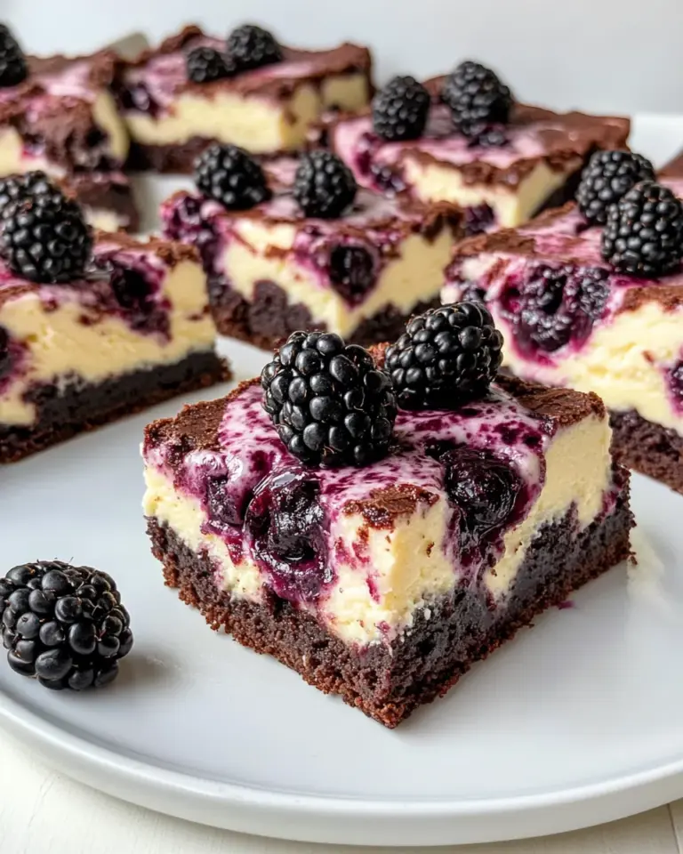 Homemade Blackberry Cheesecake Brownies Recipe photo