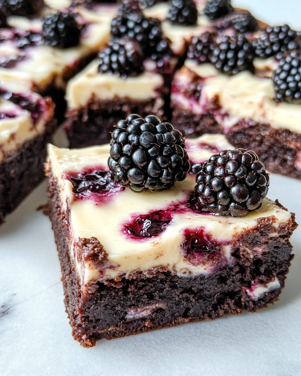Delicious Blackberry Cheesecake Brownies Recipe dish photo