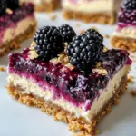 Homemade Blackberry Cheesecake Crumble Bars recipe photo