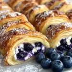 Homemade Blueberry Cheesecake Danish Braids photo
