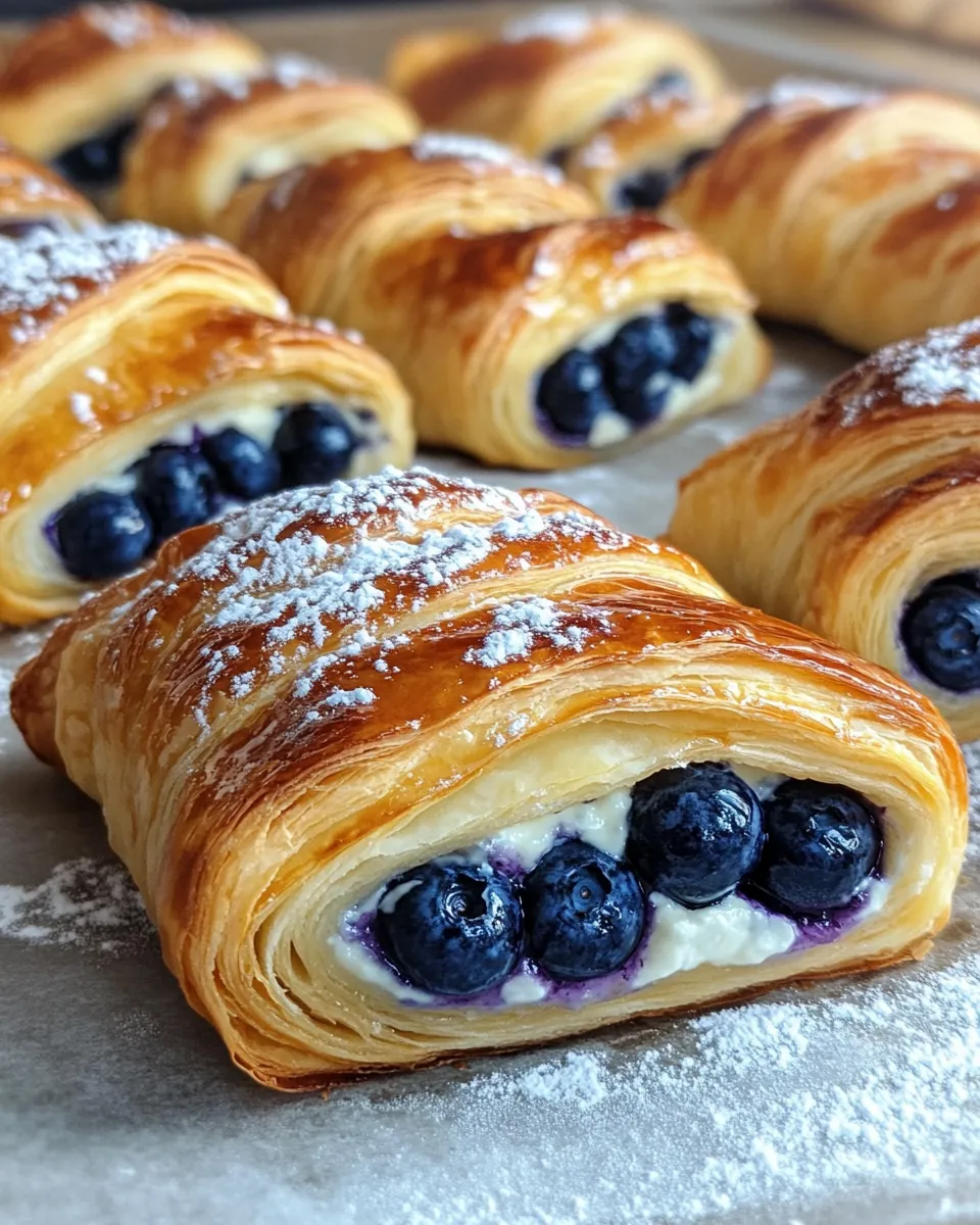Easy Blueberry Cheesecake Danish Braids recipe photo