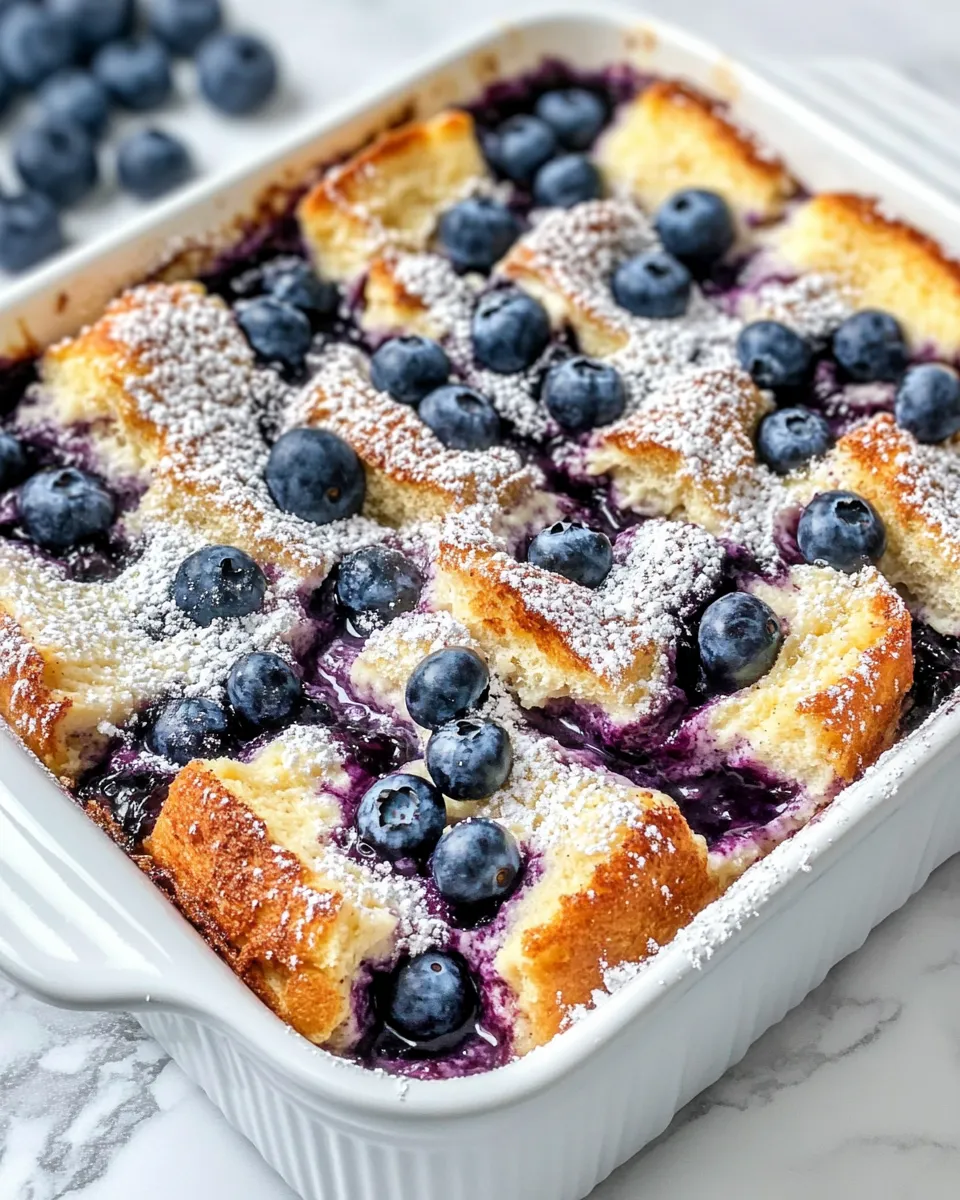 Classic Blueberry Cheesecake French Toast Bake dish photo