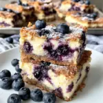Homemade Blueberry Lemon Cheesecake Blondies recipe photo