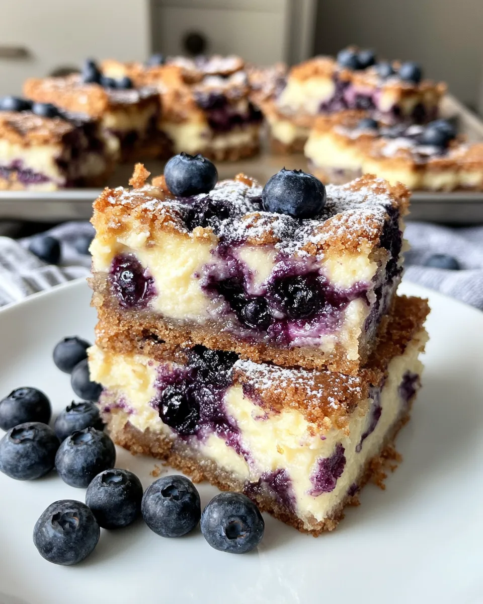 Homemade Blueberry Lemon Cheesecake Blondies recipe photo