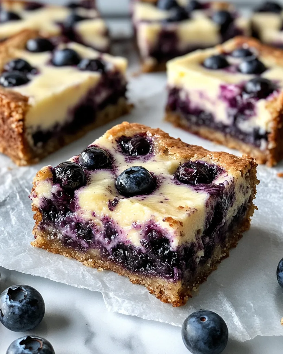 Classic Blueberry Lemon Cheesecake Blondies dish photo