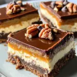 Homemade Caramel Pecan Turtle Cheesecake Squares recipe photo