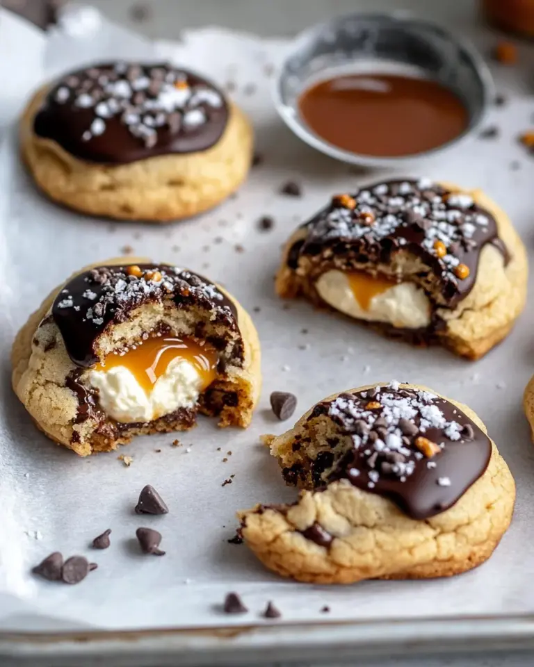 Homemade Caramel Pretzel Cheesecake Stuffed Cookies photo