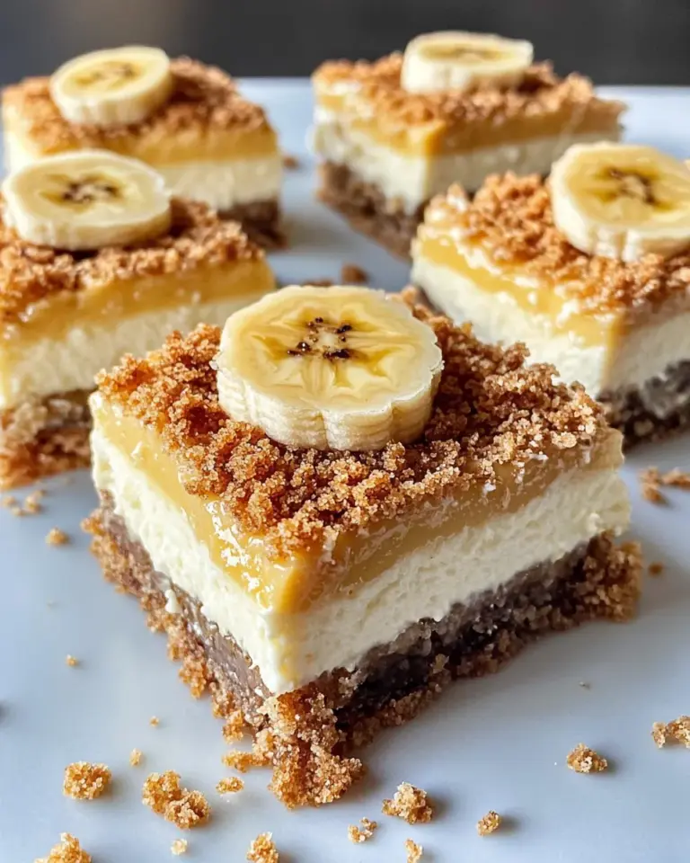 Homemade Caramelized Banana Cheesecake Bars recipe photo