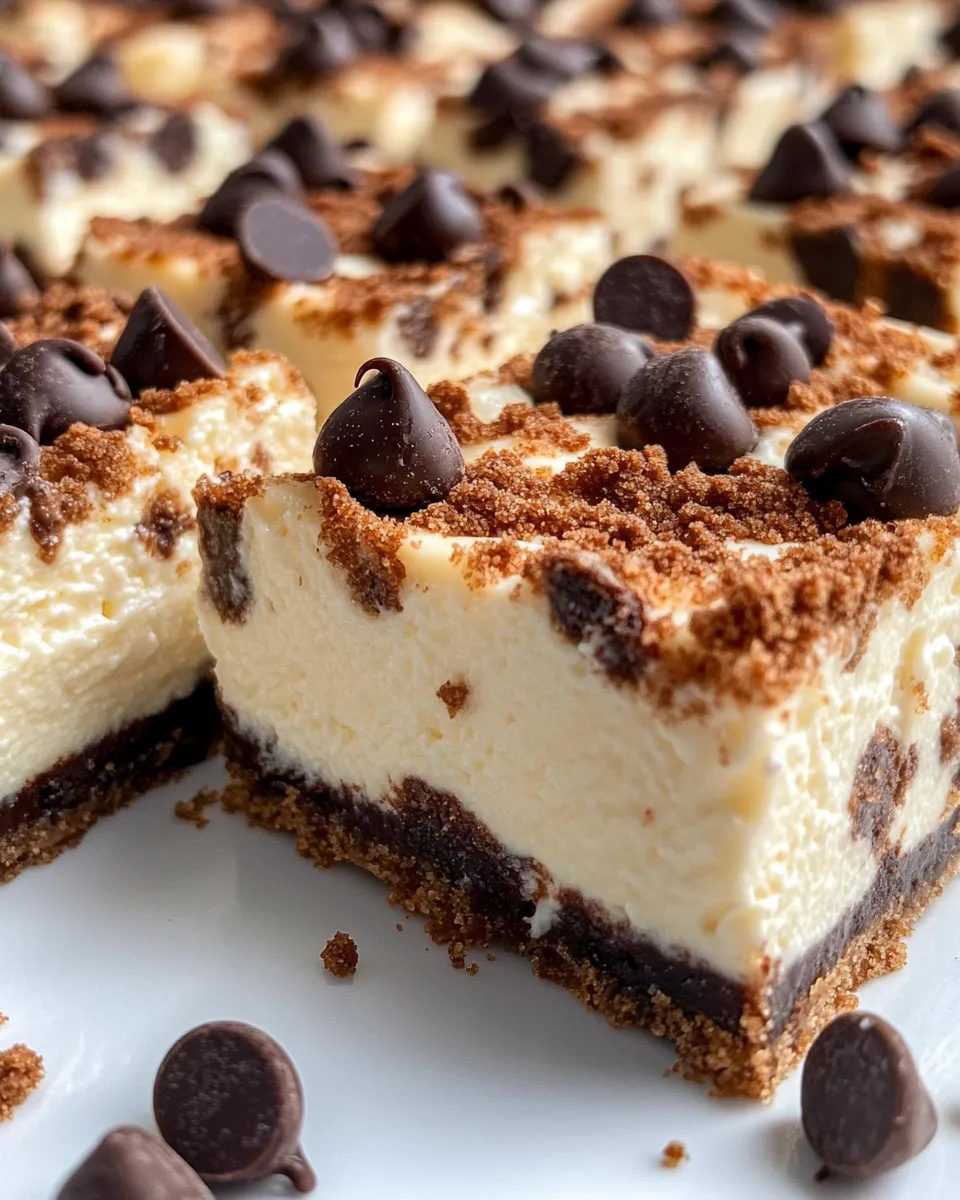 Classic Cheesecake Bars with Chocolate Chips dish photo