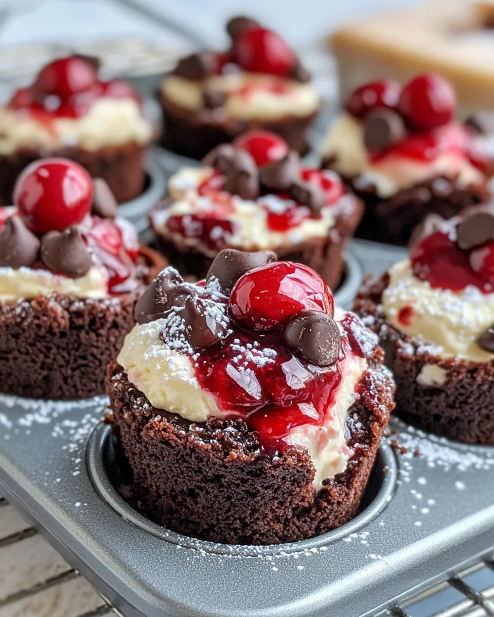 Classic Cherry Cheesecake Brownie Bombs dish photo