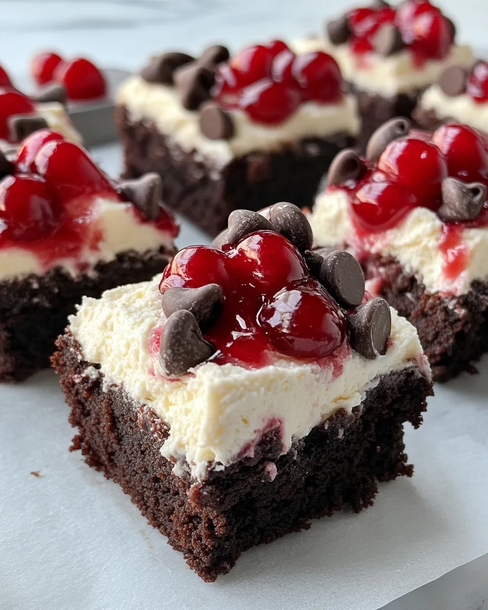 Easy Cherry Cheesecake Brownie Bombs food shot