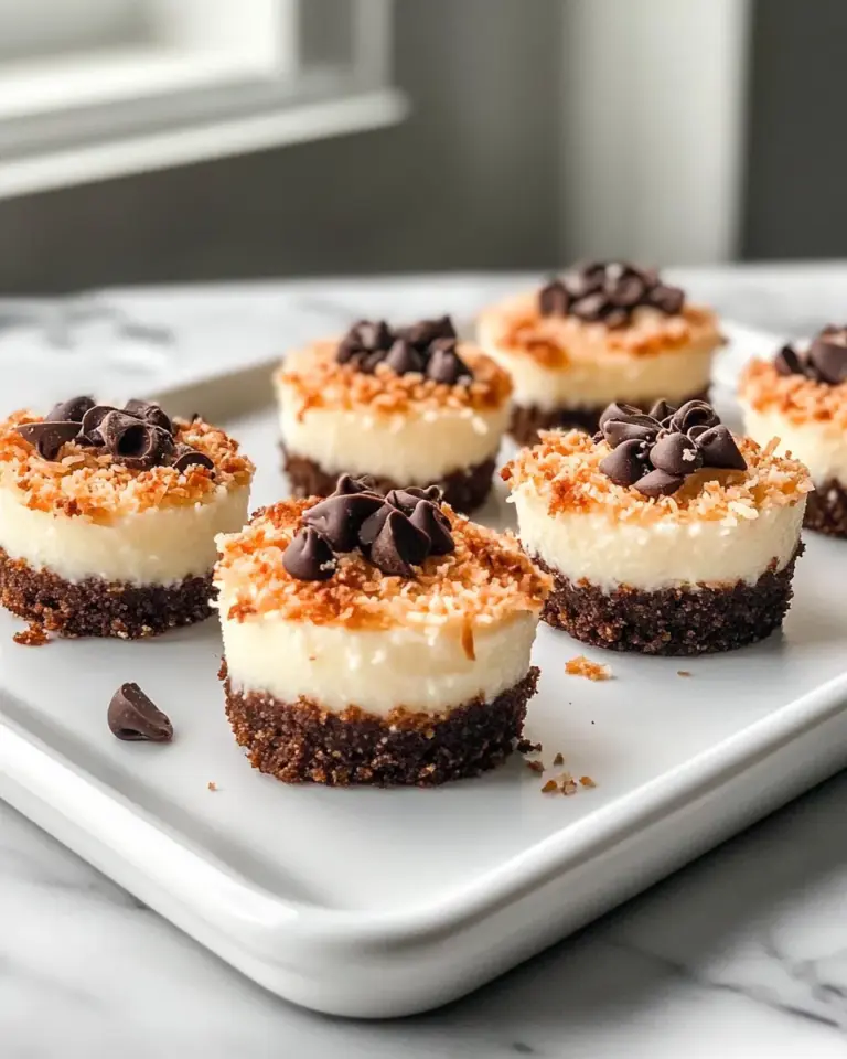 Homemade Choco-Coconut Macaroon Cheesecake Bites photo