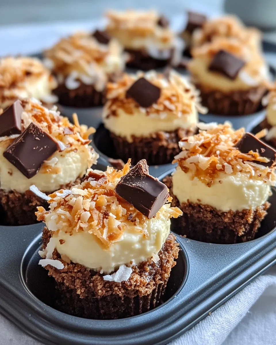 Easy Choco-Coconut Macaroon Cheesecake Bites recipe photo