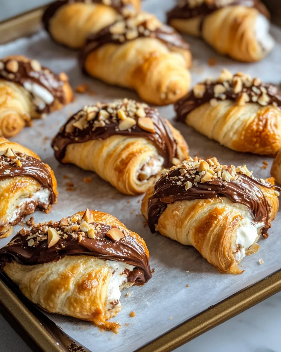 Homemade Choco-Hazelnut Cheesecake Stuffed Crescents photo